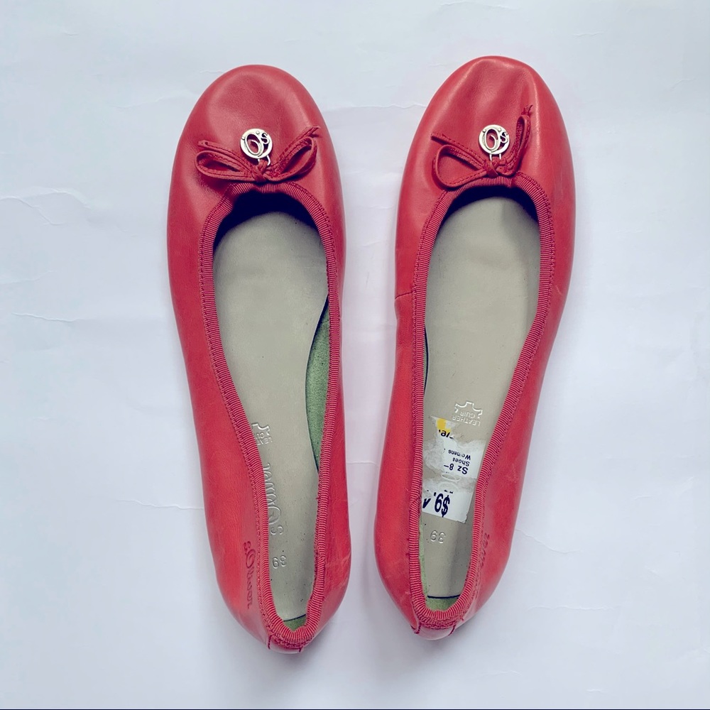 Pink leather ballet flats S. Oliver 8 m
